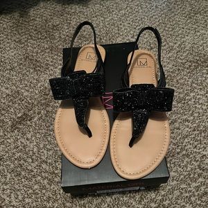 Material Girl black sandals
